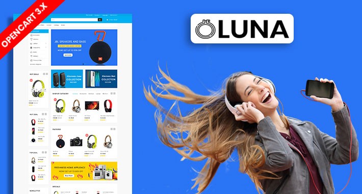 Oluna Electronics Ecommrce Opencart Responsive Website Template