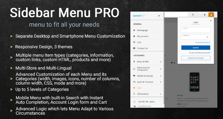 Sidebar Menu PRO