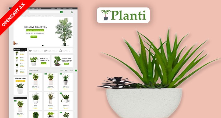 Planti Home & Plant Ecommrce Website Template