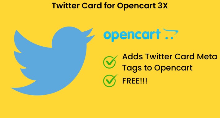 Twitter Card For Opencart 3X