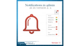 Notifications in the admin panel as in version 2..