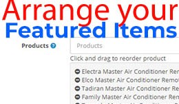 Re arrange Featured Items