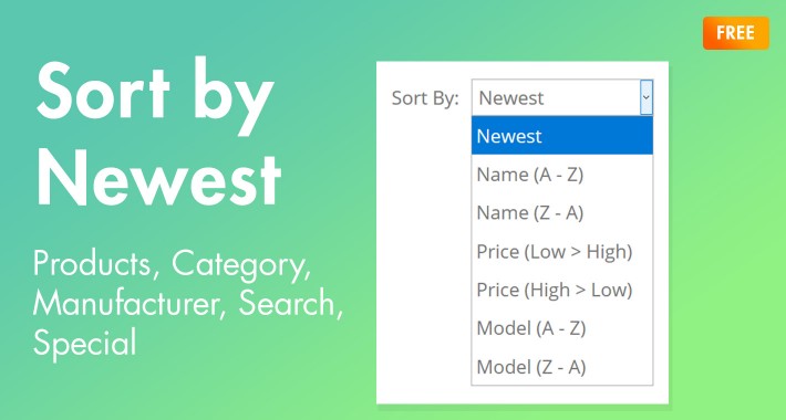 Sort Products/Categories by Newest