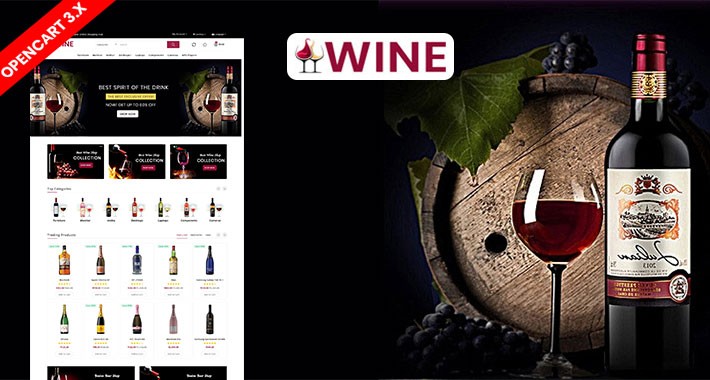 Wine Responsive Opencart Website Template