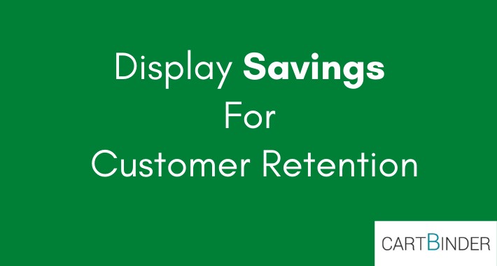 Show per product saving in cart/invoice/email customer retention