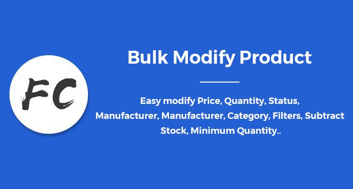 Bulk Modify Product