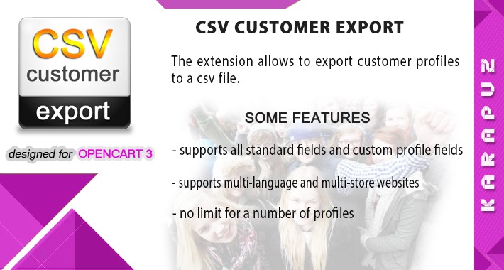 CSV Customer Export (Opencart 3)