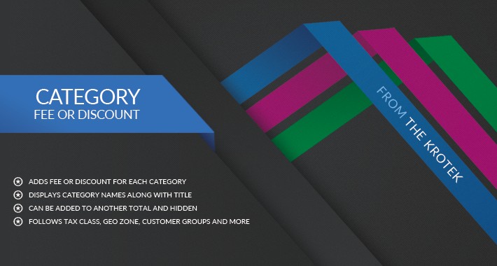 Category Fee or Discount