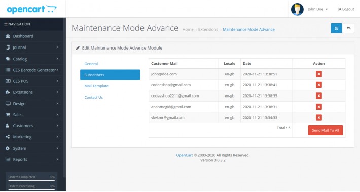 CES Maintenance Mode Advance