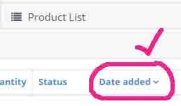 Sort Products In Admin By Date