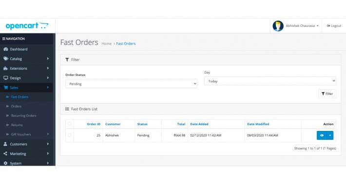 Fast Orders List