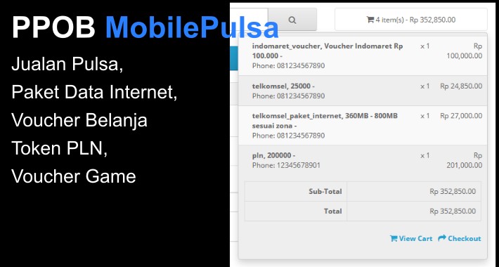PPOB MobilePulsa - Jual Pulsa, Paket Internet, Token PLN, dll
