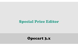 Special price editor