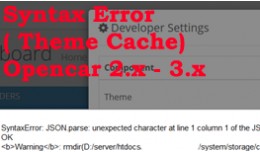 Syntax Error Theme Cache Issue Fix for OpenCart ..