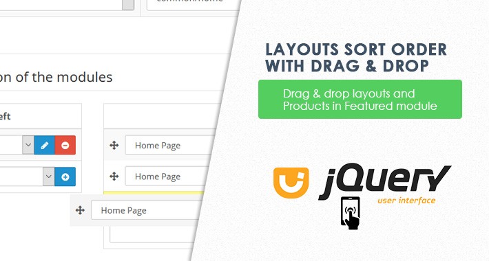 Drag & Drop order, Layouts Sort and featured products