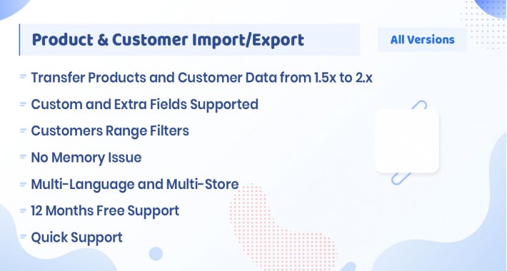 Product and Customer Import/Export Suite