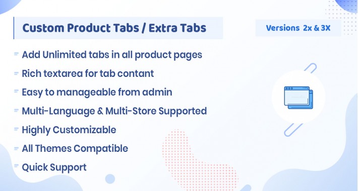 Custom Product Tabs / Extra Tabs 4x, 3x, 2x