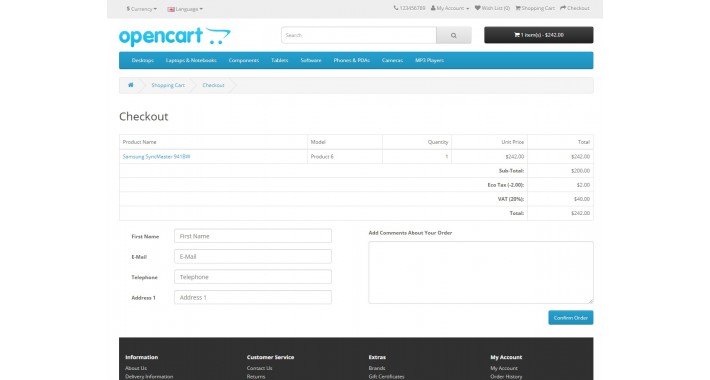 RapidCheckout. 4 inputs 1 page. Super Easy.