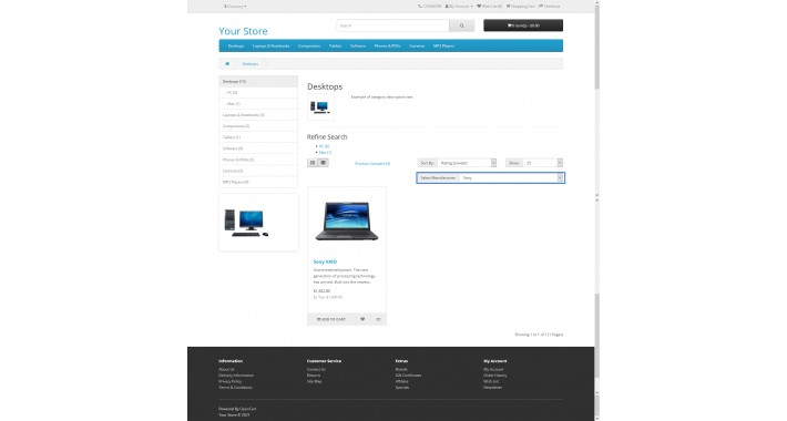 Filter Product by Manufacturer(Brand) on Category Page