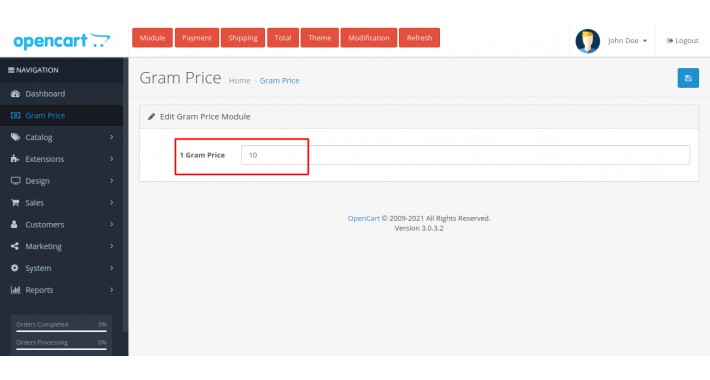 Weight Price / Gram Price