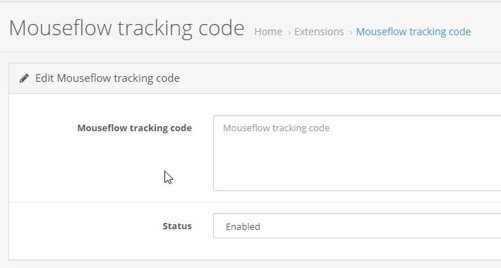 Mouseflow for Opencart