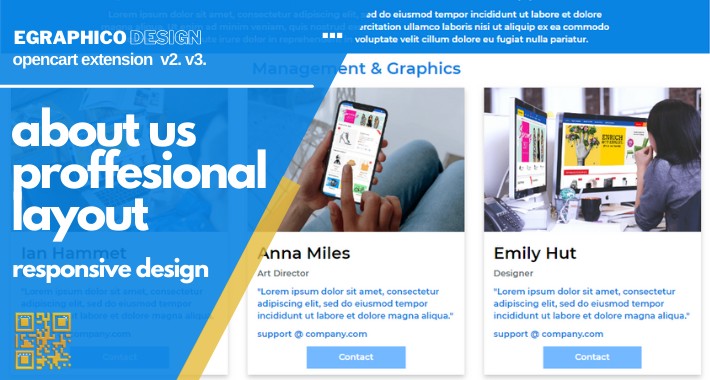 About us section proffesional layout