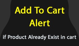 Show alert when product in cart