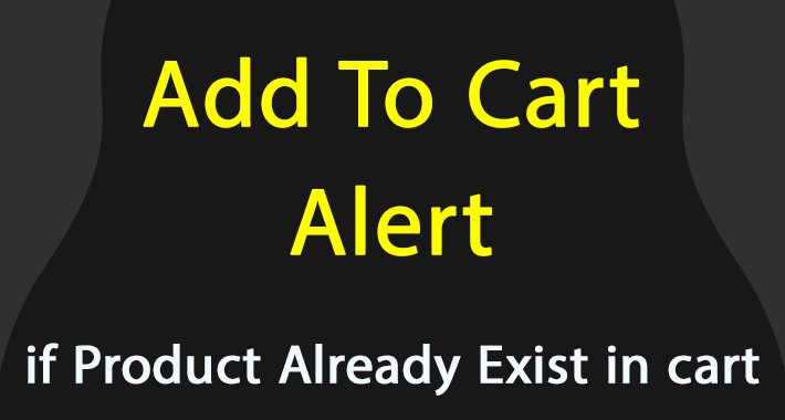 Show alert when product in cart