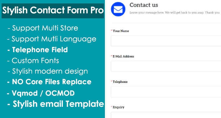 Premium Stylish Contact Form Template [Telephone]