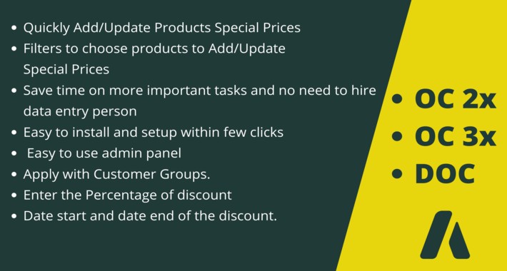 Bulk  Update Product Special Price  4.x 3.x  2x