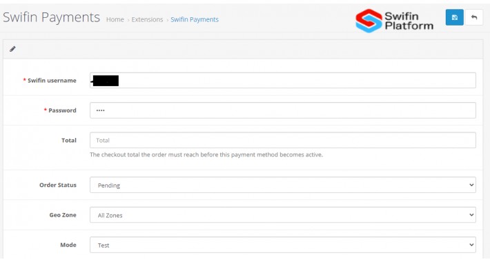 Swifin Payment Gateway