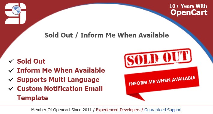 Sold Out / Inform me/Notify  when Available (Free Installation)