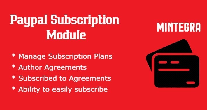 Paypal Subscriptions and Plan management Opencart  3.X module