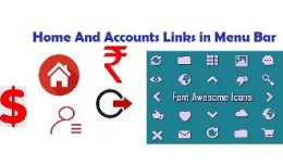 Home And Accounts Links In Menu Bar