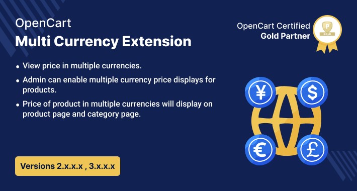 Opencart Multi Currency Extension