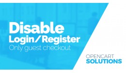 Disable Login/Register - Only guest checkout