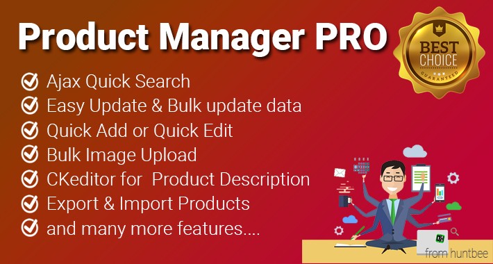 Product Manager PRO - Bulk Edit, Advanced Filter, Export, Import