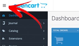 Admin Menu Fix Opencart 3