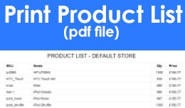 Print Complete Product List [Save as PDF]