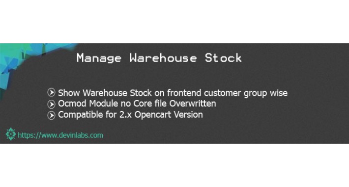 Manage Warehouse Stock
