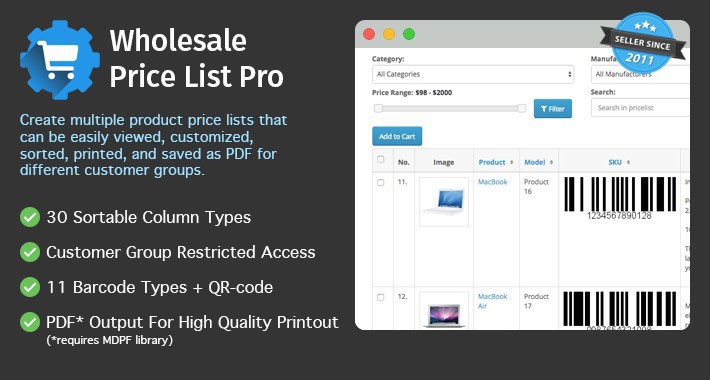 Wholesale Price List Pro - Opencart 3