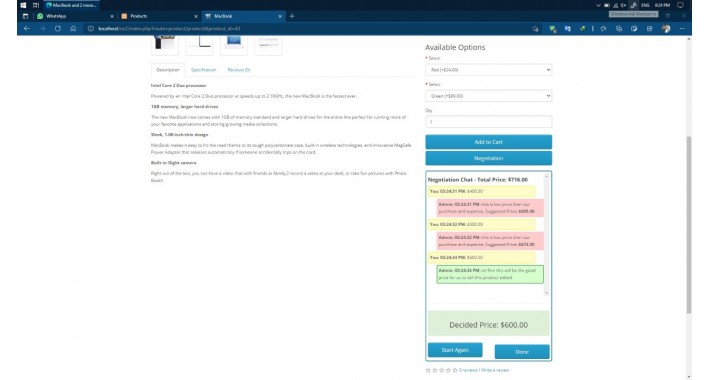 Price Negotiate  Using Robotic Chat