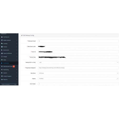 Opencart interswitch webpay payment new