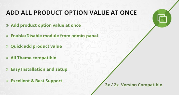 Add all product option value at once