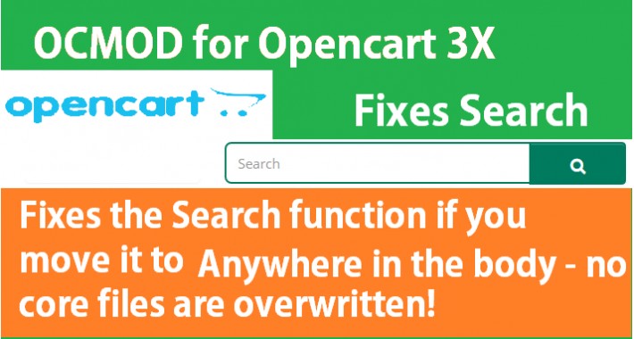 Fix opencart search anywhere