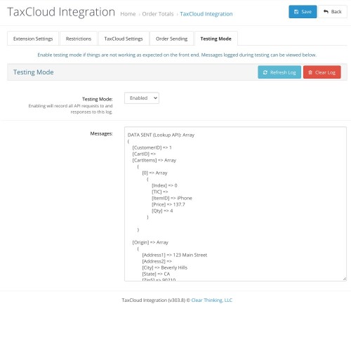 Integration - TaxCloud