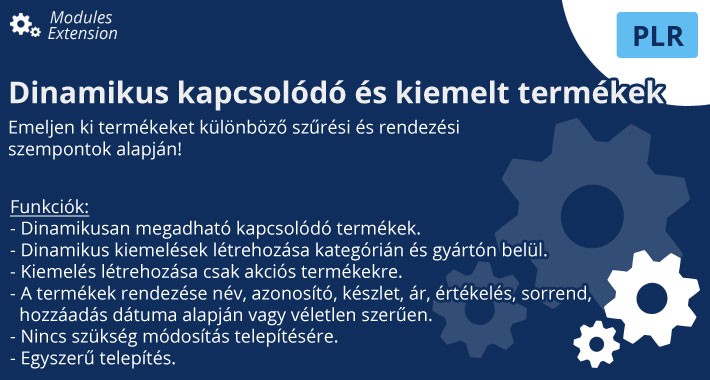 Dinamikus kapcsolódó és kiemelt termékek