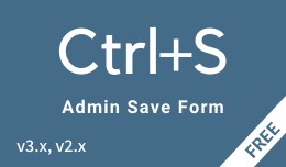 Admin CTRL+S Save Form