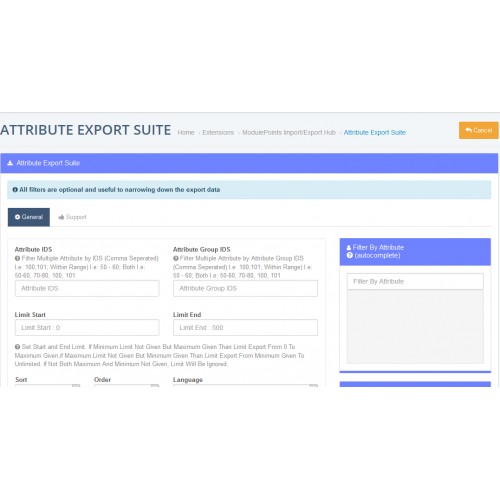 OpenCart - Attributes Import Export