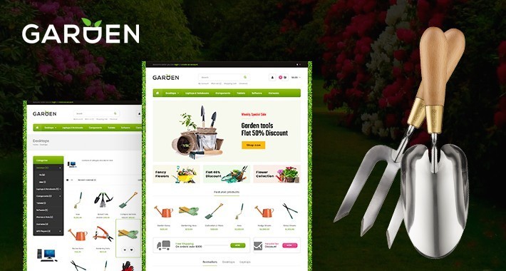 Garden tools Mega Multi Store Premium Opencart Theme